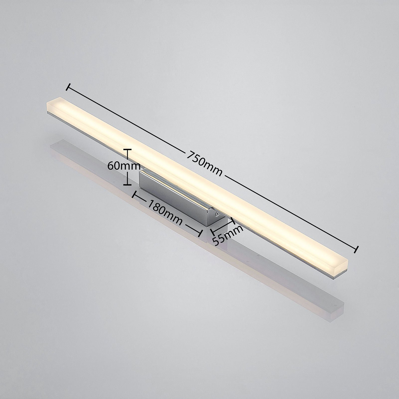Levke LED Lámpara de Techo IP44 Chrome/White - Lindby