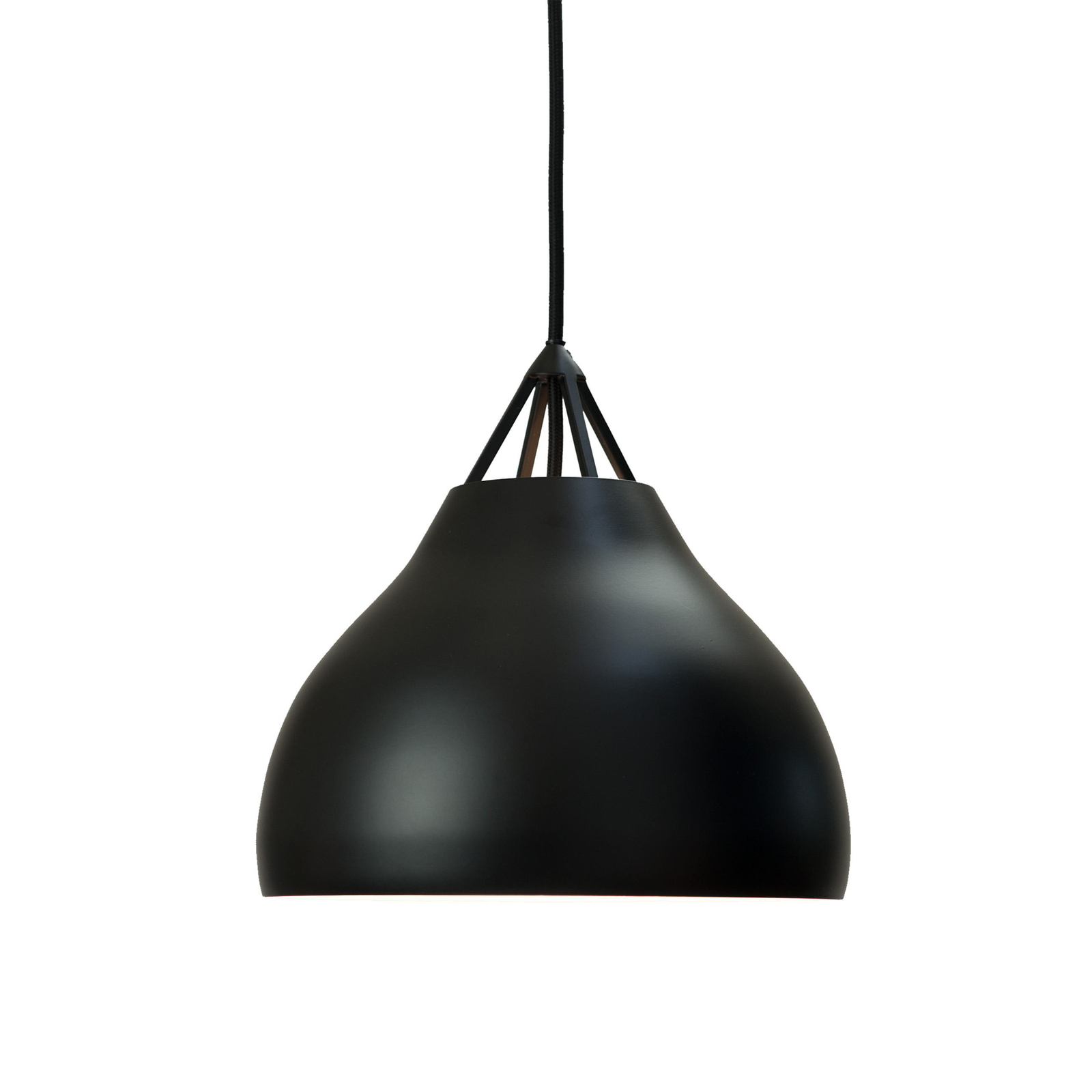 Dyberg Larsen Pyra hanglamp, Ø 29 cm, zwart, metaal