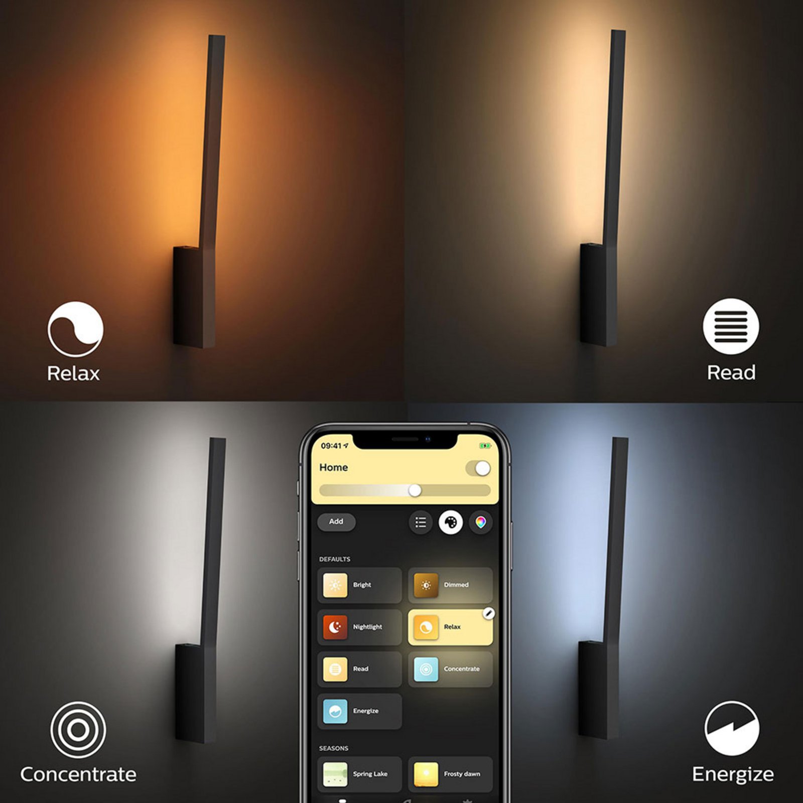 Liane Hue Aplică de Perete Black Bluetooth White/Color Amb. - Philips Hue