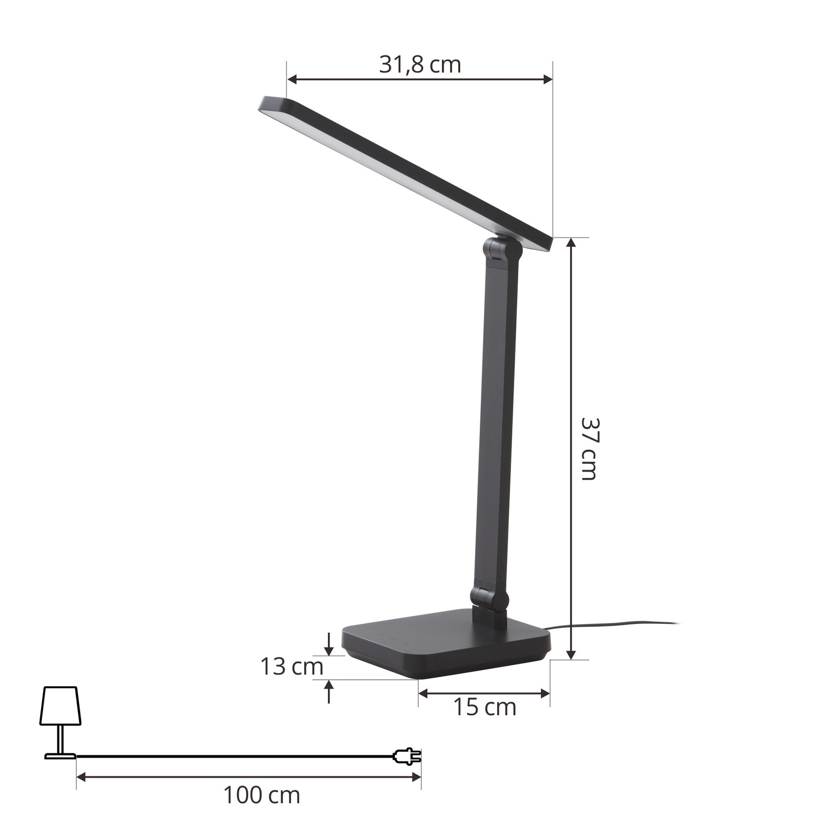 Rylas LED Tafellamp CCT Black - Lindby