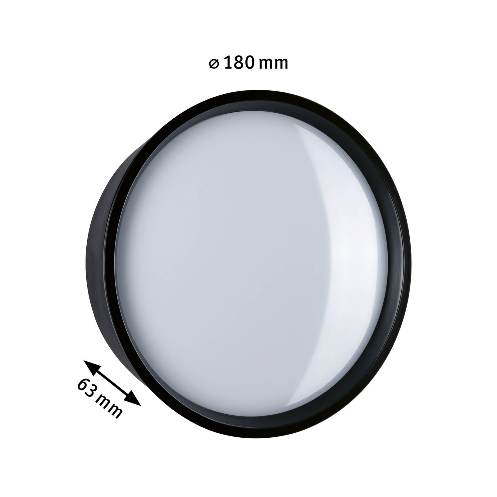 Platomo Buiten Wandlamp SWR Zwart - Paulmann