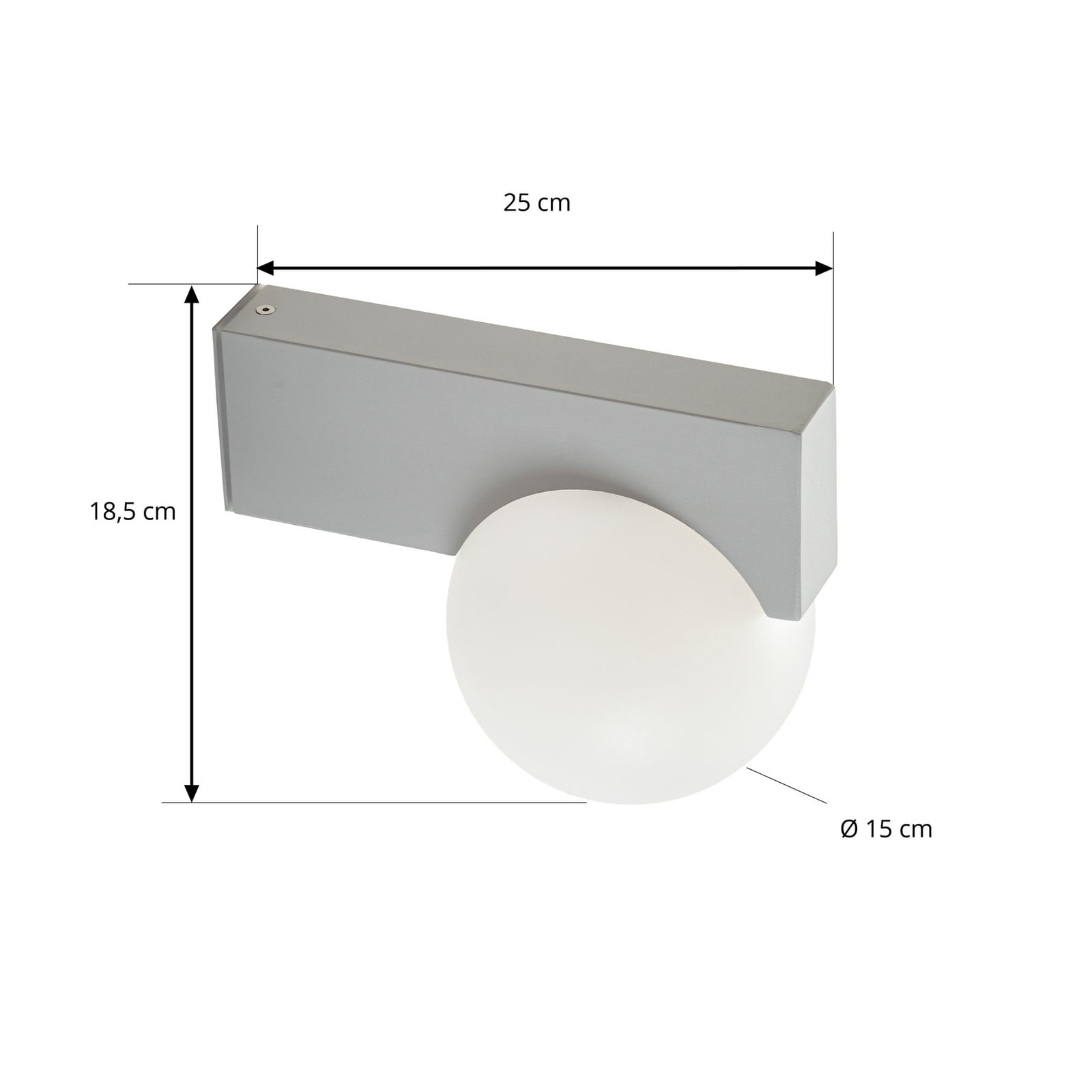 Aplique LED para exterior Lucande Vijon, gris claro, CCT, IP44