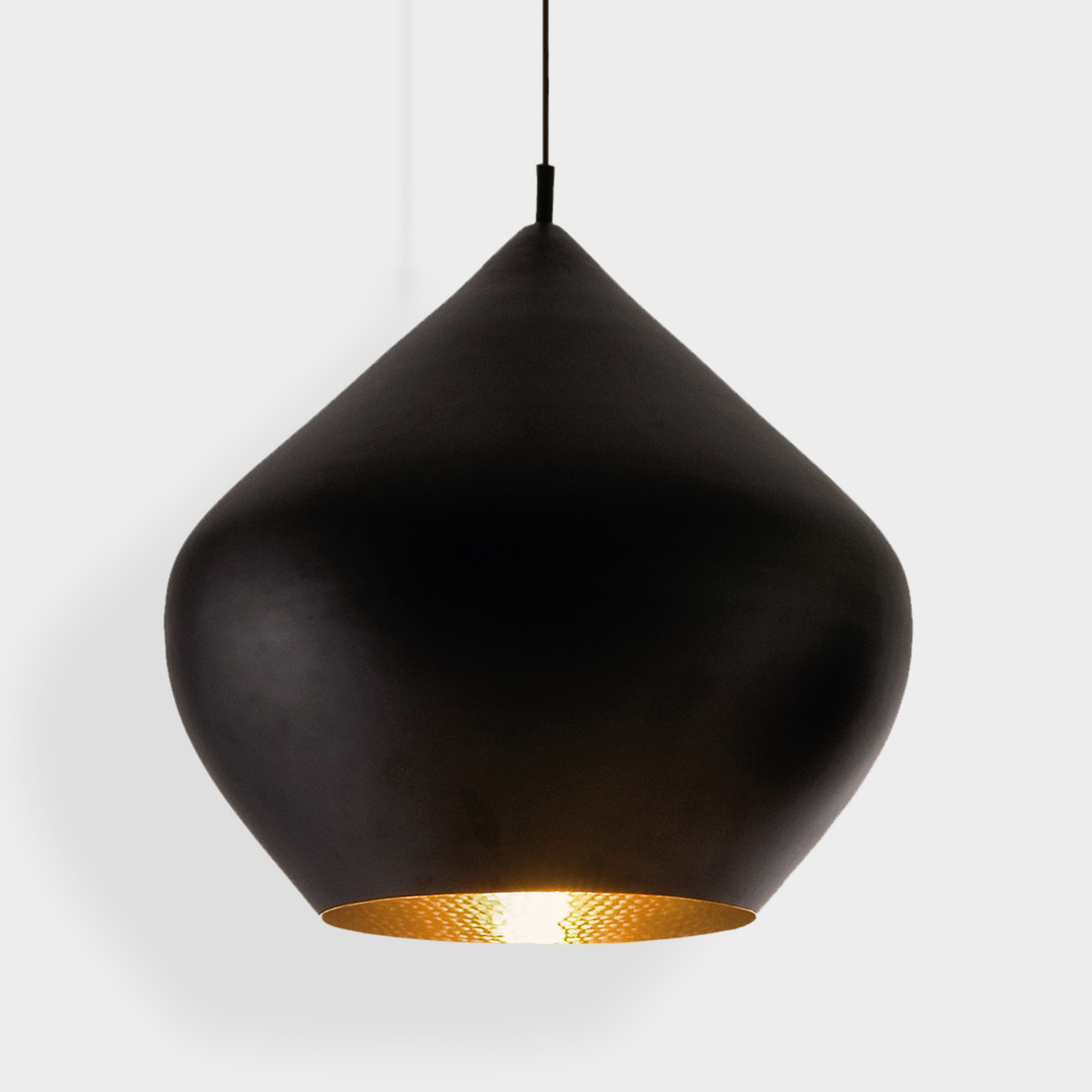 Beat Stout LED pendant light Matt Black/Brass - Tom Dixon