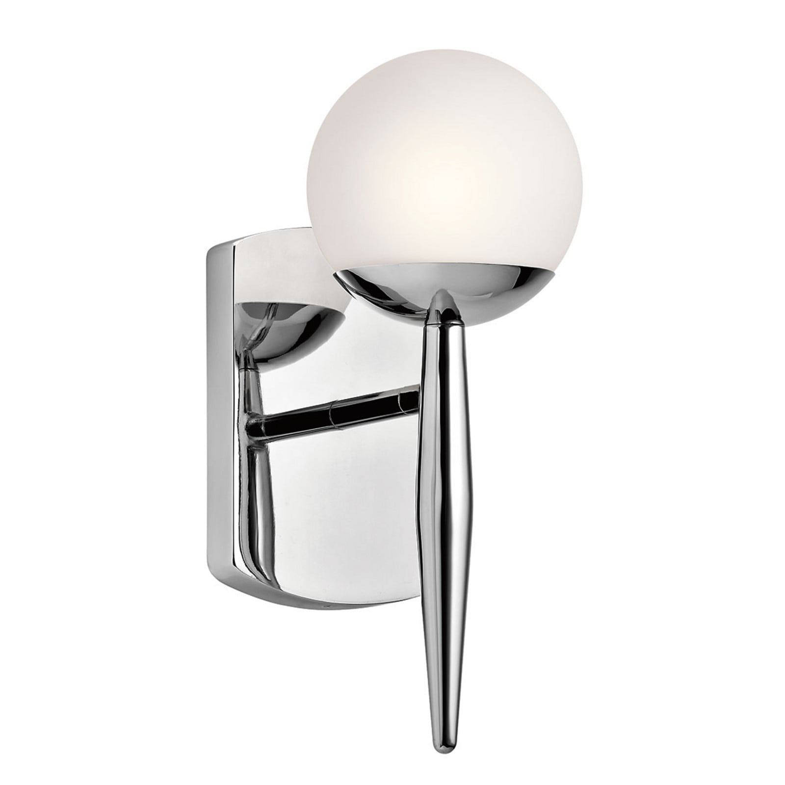 KICHLER Aplică de perete LED baie Jasper 1 bec - Modern - crom opal - Metal