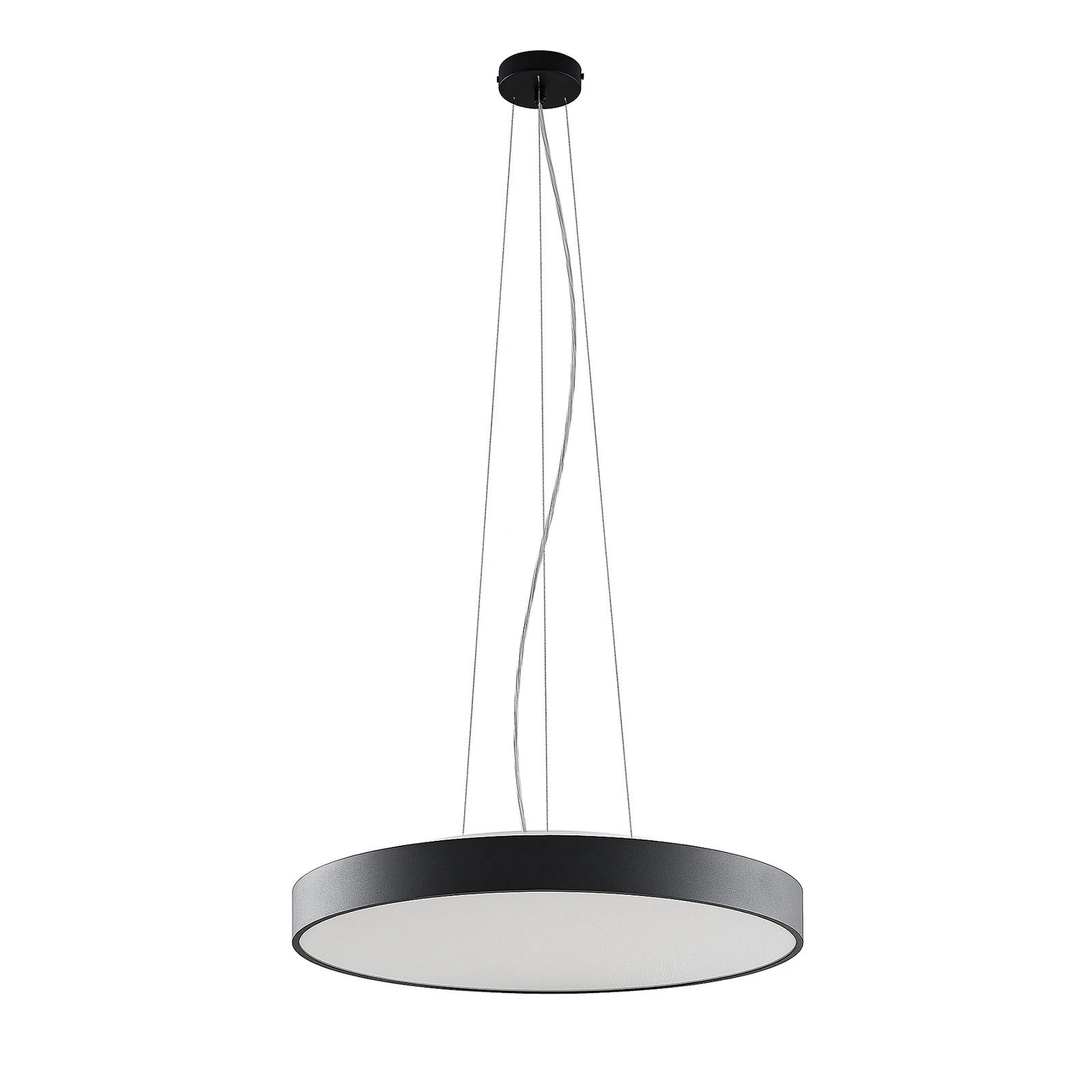Arcchio LED viseča svetilka Vanida, črna, Ø 60 cm, gor/dol