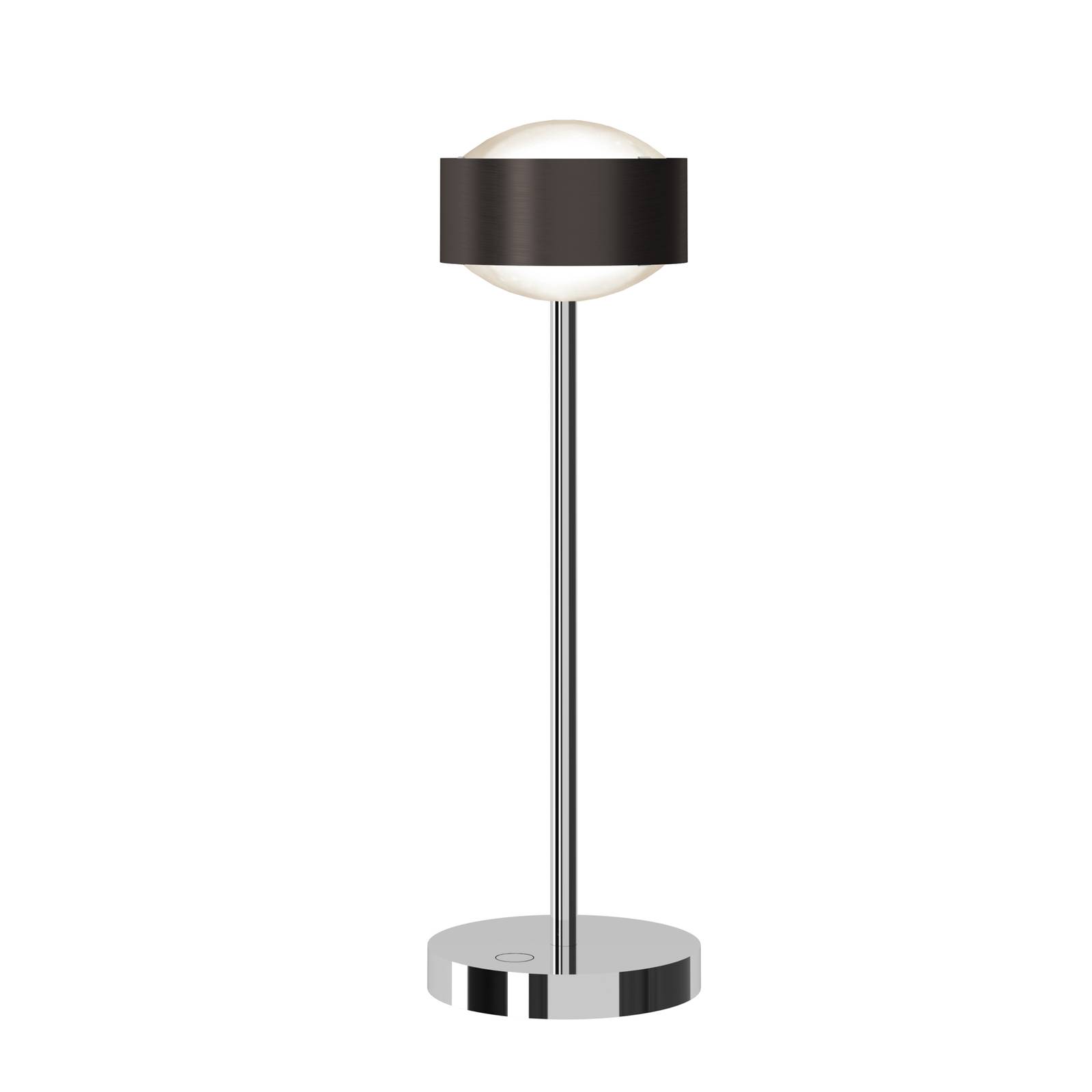 Puk! 120 Eye Table LED mates brun/chromé