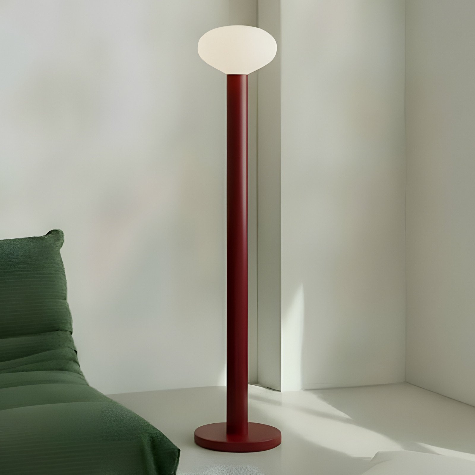 ALDEX Lampadar Flo roșie înălțime 138 cm 1 bec sticlă - Camera de zi / sufragerie - Scandinavă - roșu alb - Metal