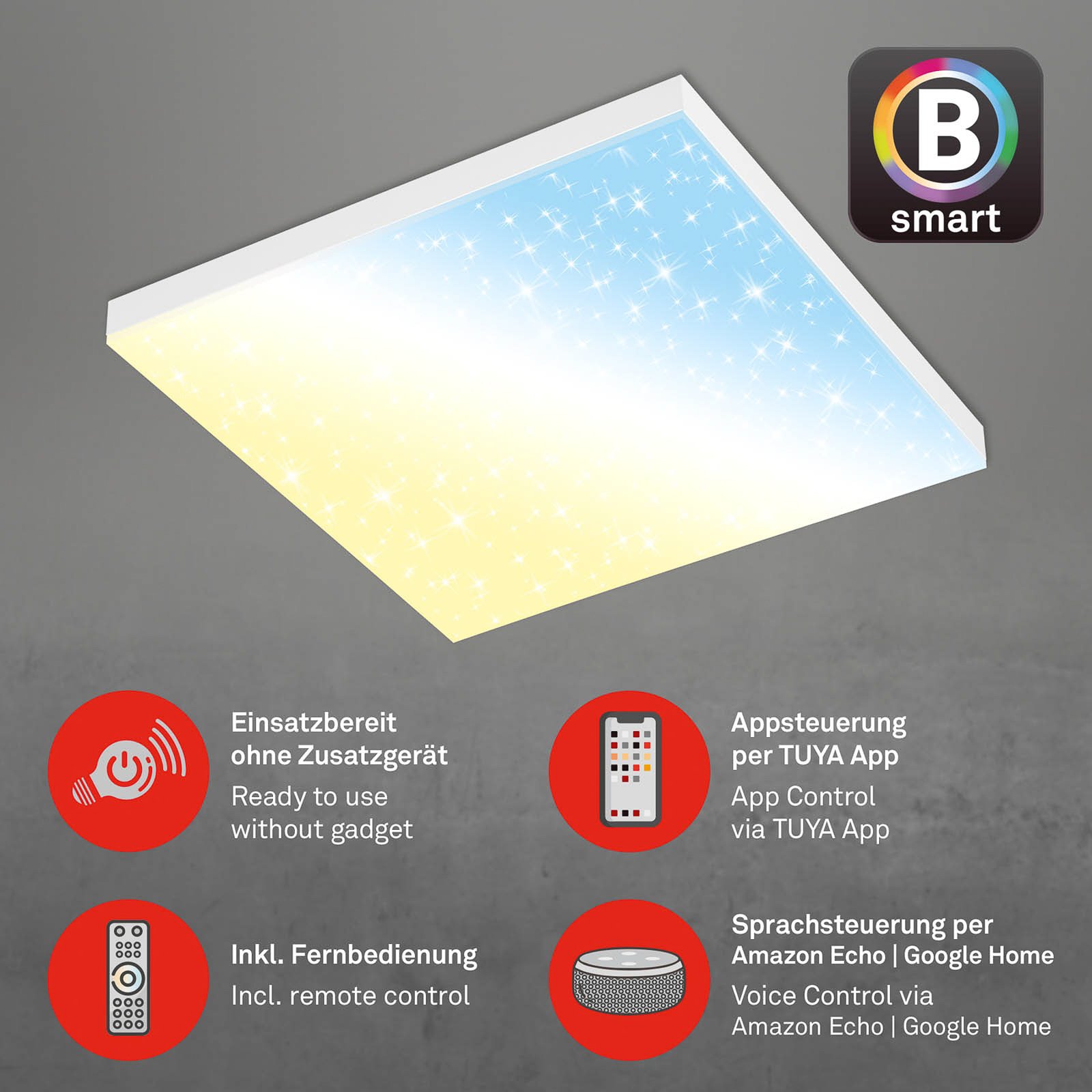 Panneau LED Frameless SL WiFi Bluetooth 45x45cm