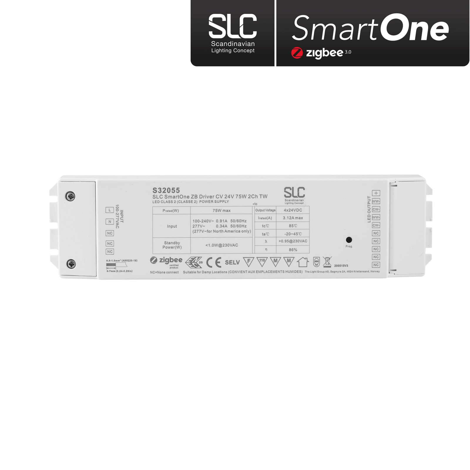SLC SmartOne strömförsörjning ZigBee CV 24V 75W
