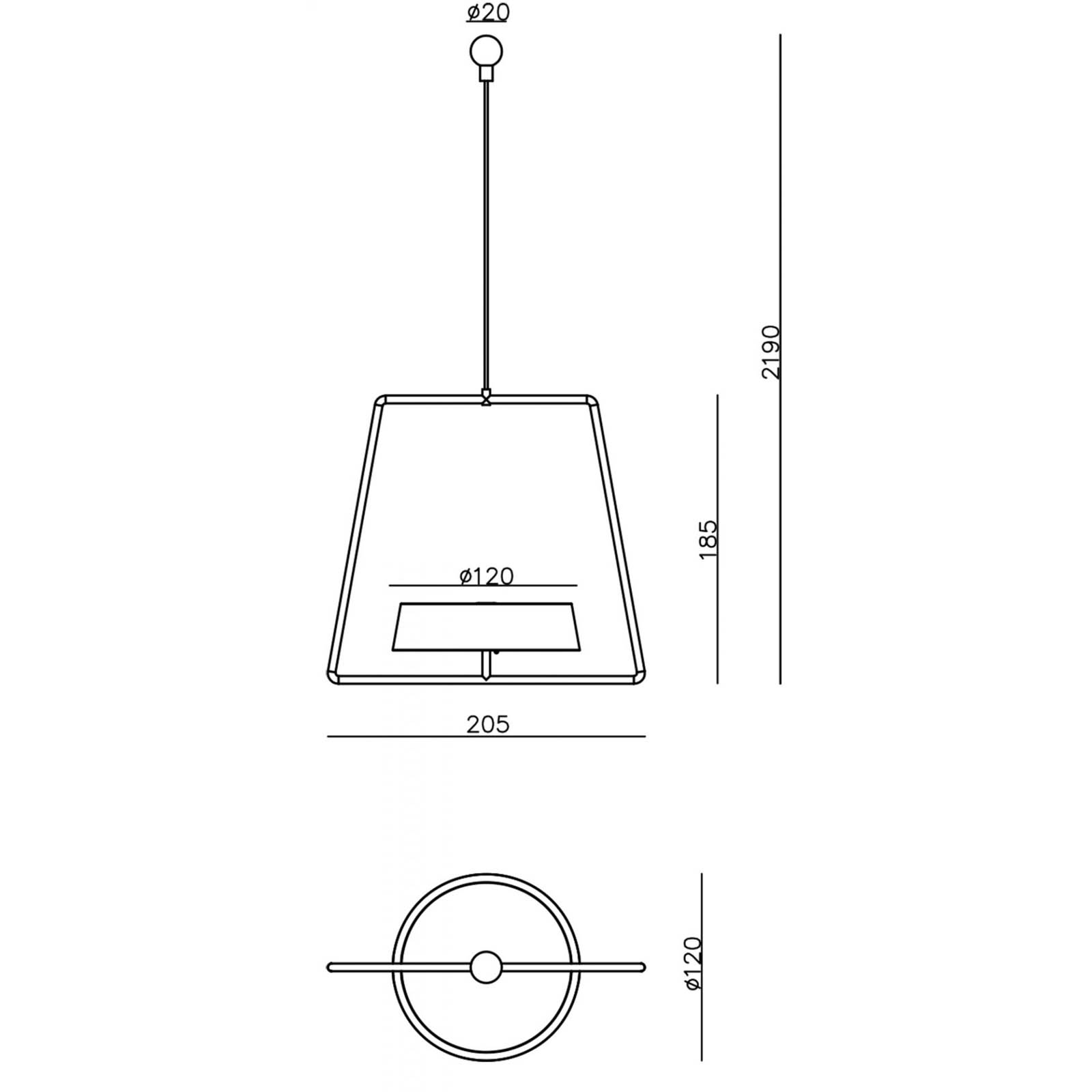 LED závěsné světlo Miram s baterií stmívací černá