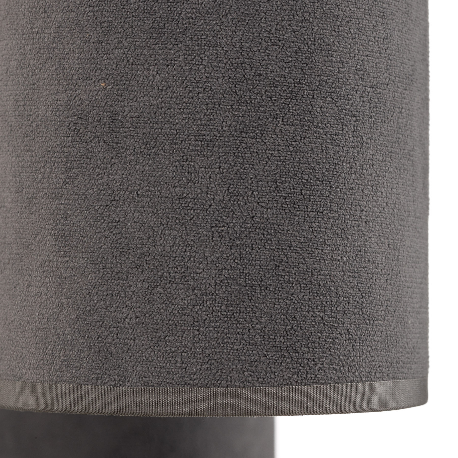 Hanglamp Joni, textiel, 4-lamps rond, grijs-goud