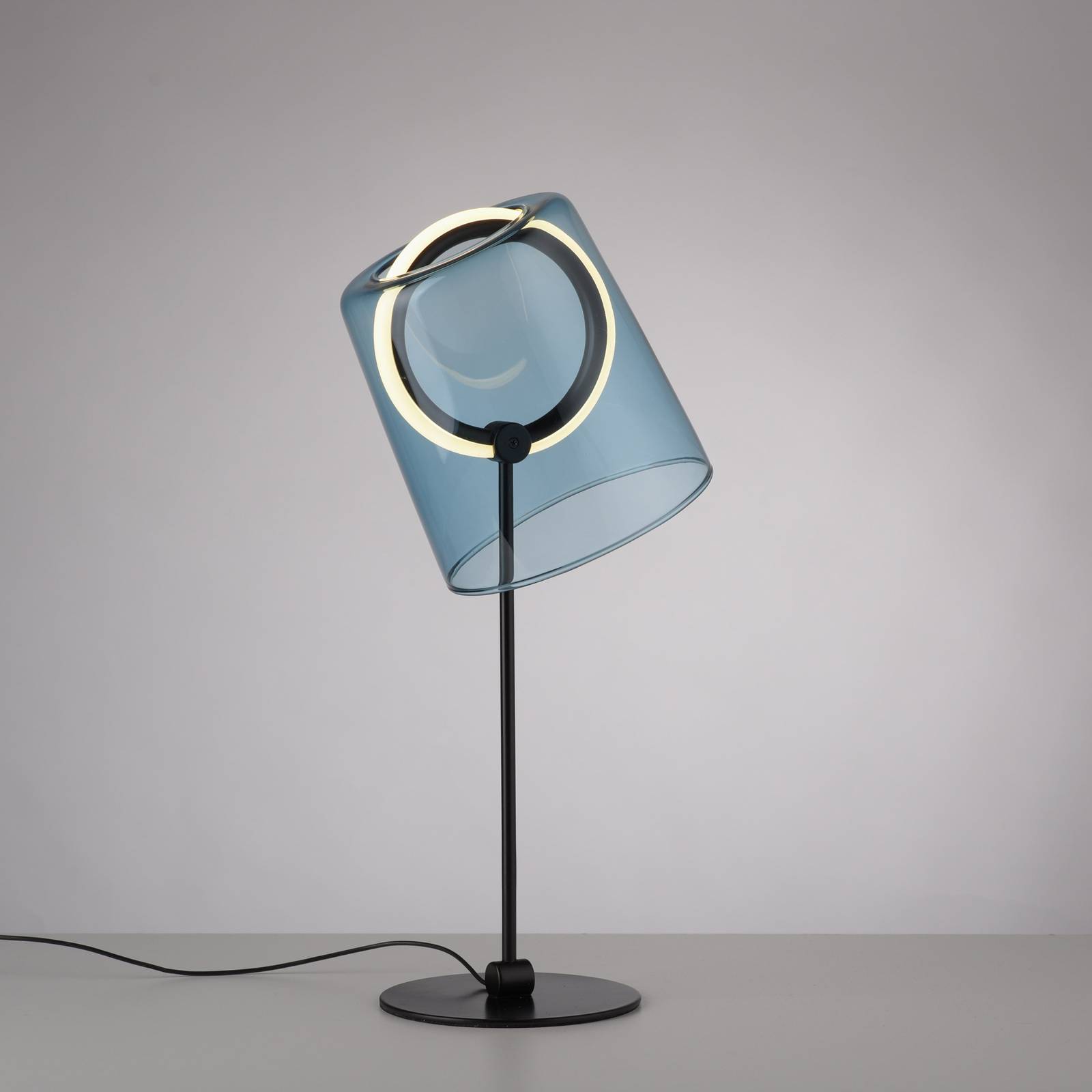 Paul Neuhaus lampa stołowa LED Zula, niebieska, wysokość 42 cm