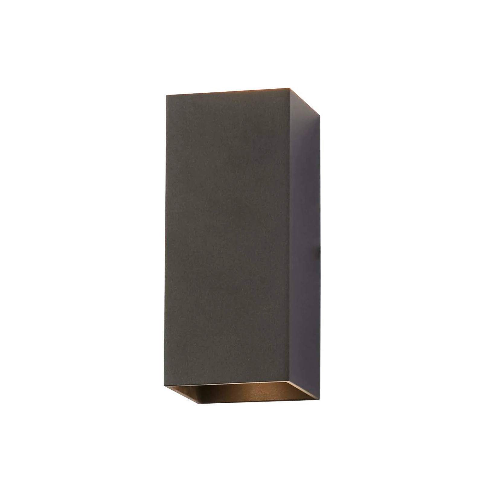 Sieninis šviestuvas „London Square“, juodas, aukštis 15 cm, metalas, 2 lemputės.