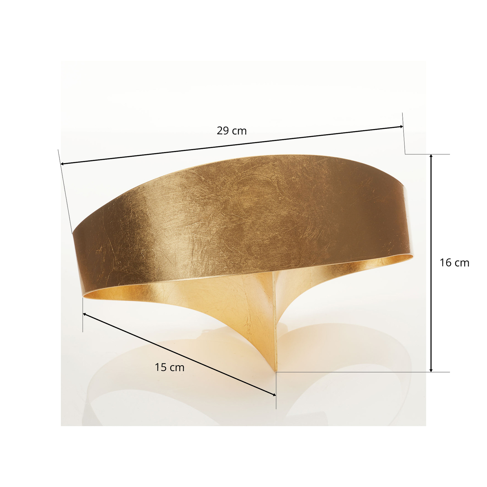 Gouden wandlamp Scudo