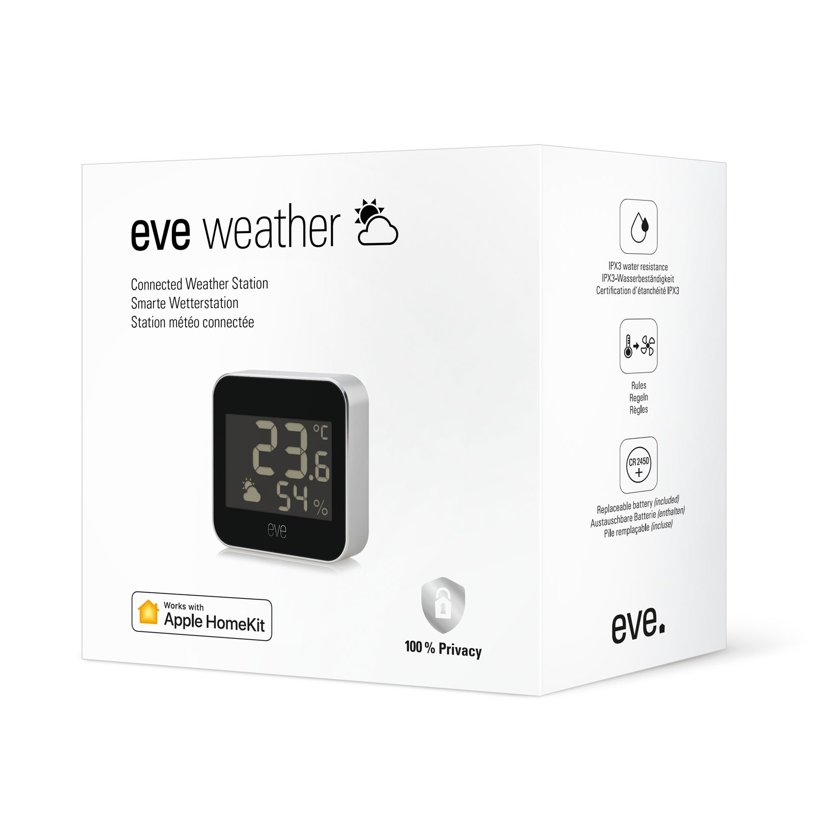 Eve Weather Smart Home Wetterstation, Thread-fähig