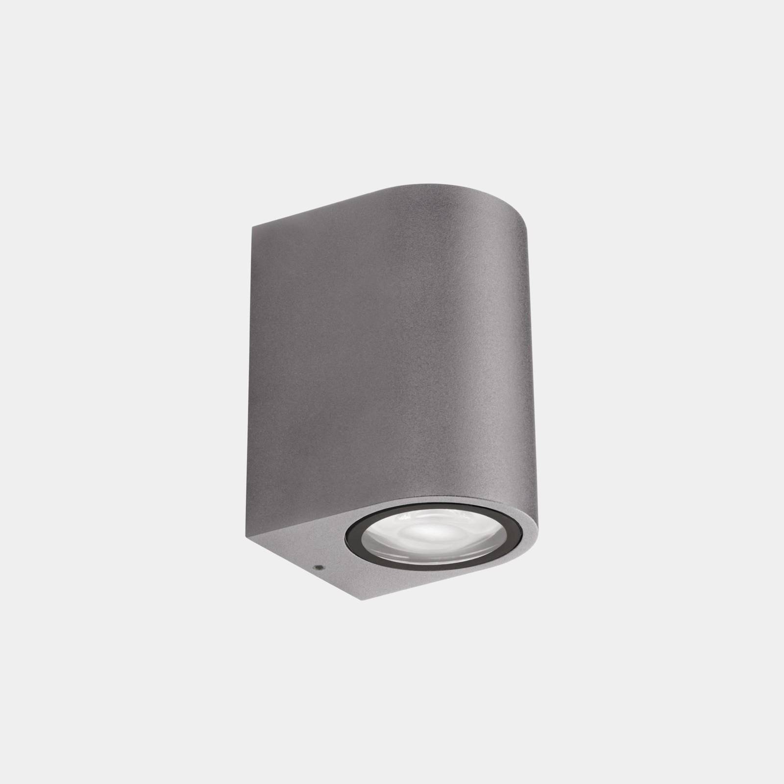 LEDS-C4 LED-utomhusvägglampa Bob Single grå bredd 7 cm aluminium