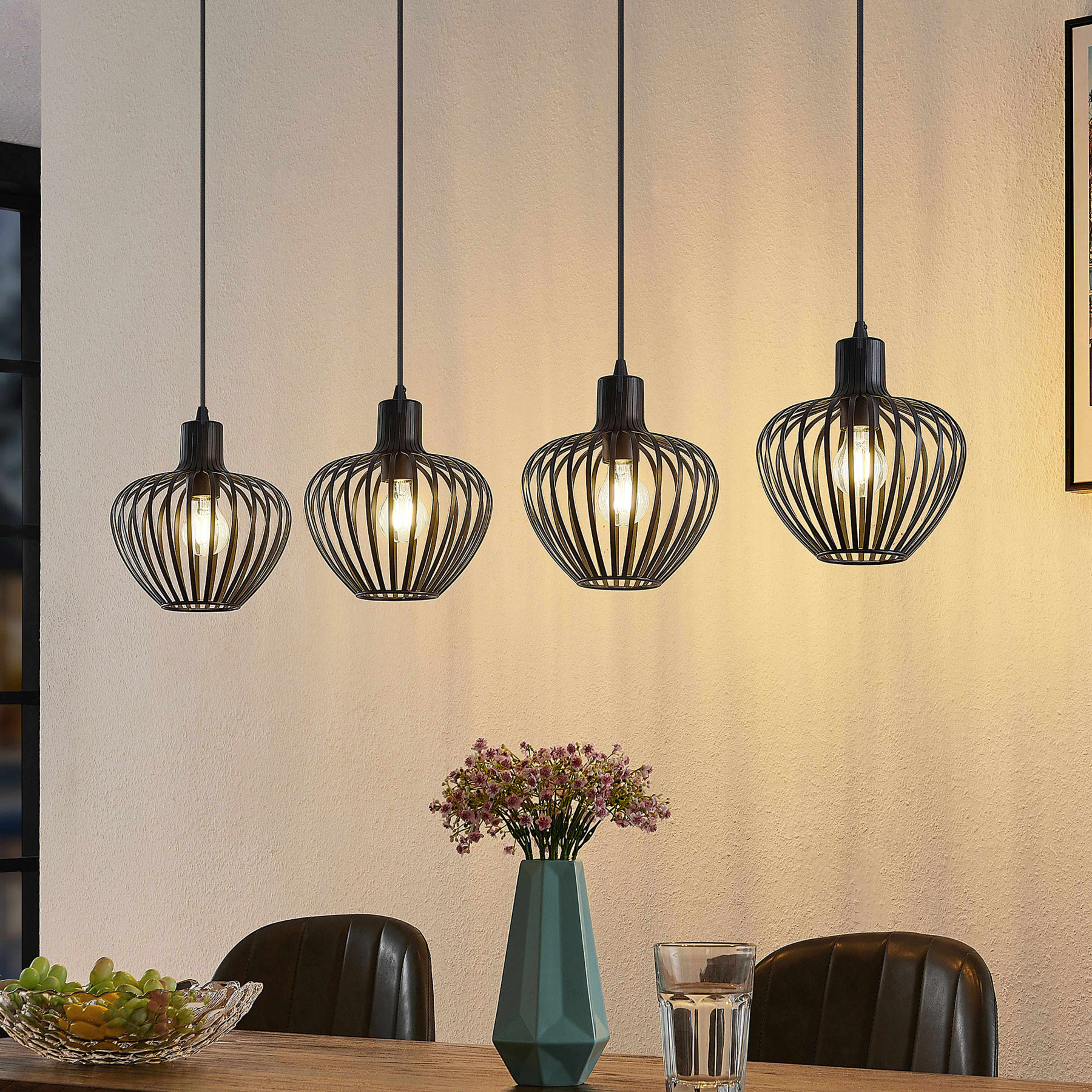 Lindby Deandre suspension, à quatre lampes