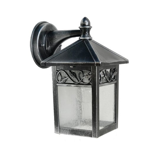 Applique da esterno Winchcombe, nero/trasparente, IP44 - Elstead