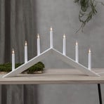 Arrow candelabra, flat, 7-flame, white