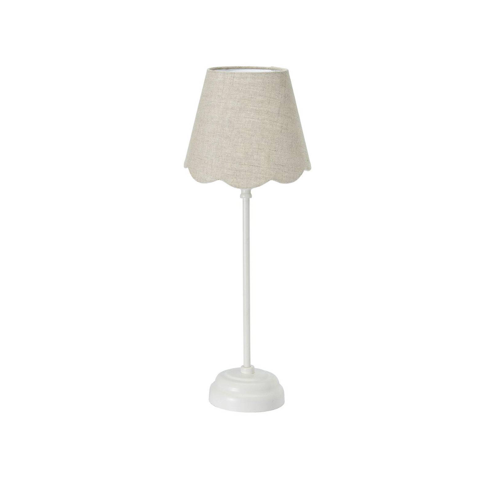 PR Home Tischlampe Lottie Jasmine Leinen beige/altweiß Ø21cm günstig online kaufen