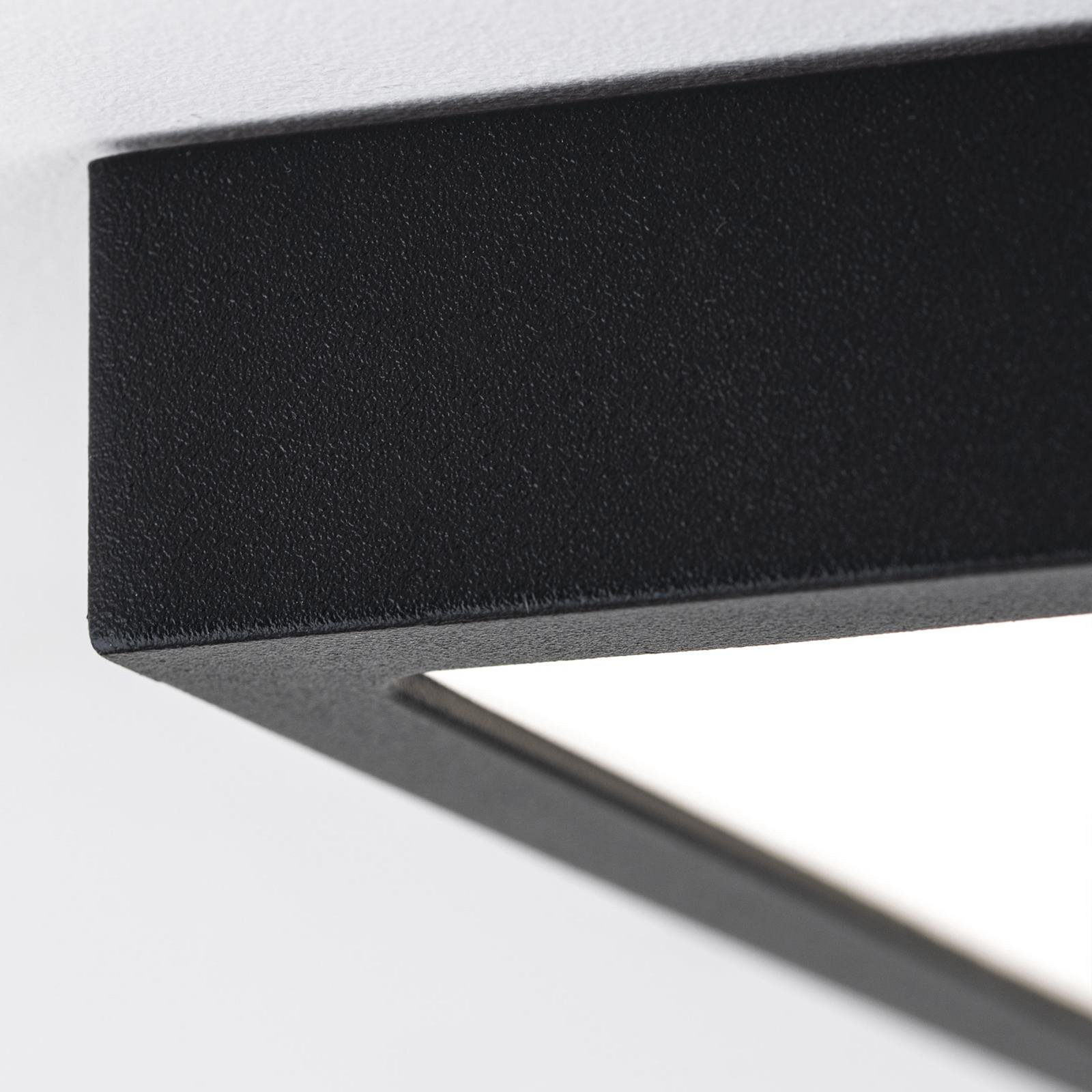 LED ceiling lamp Disc, black Length 24 cm, CCT Metal