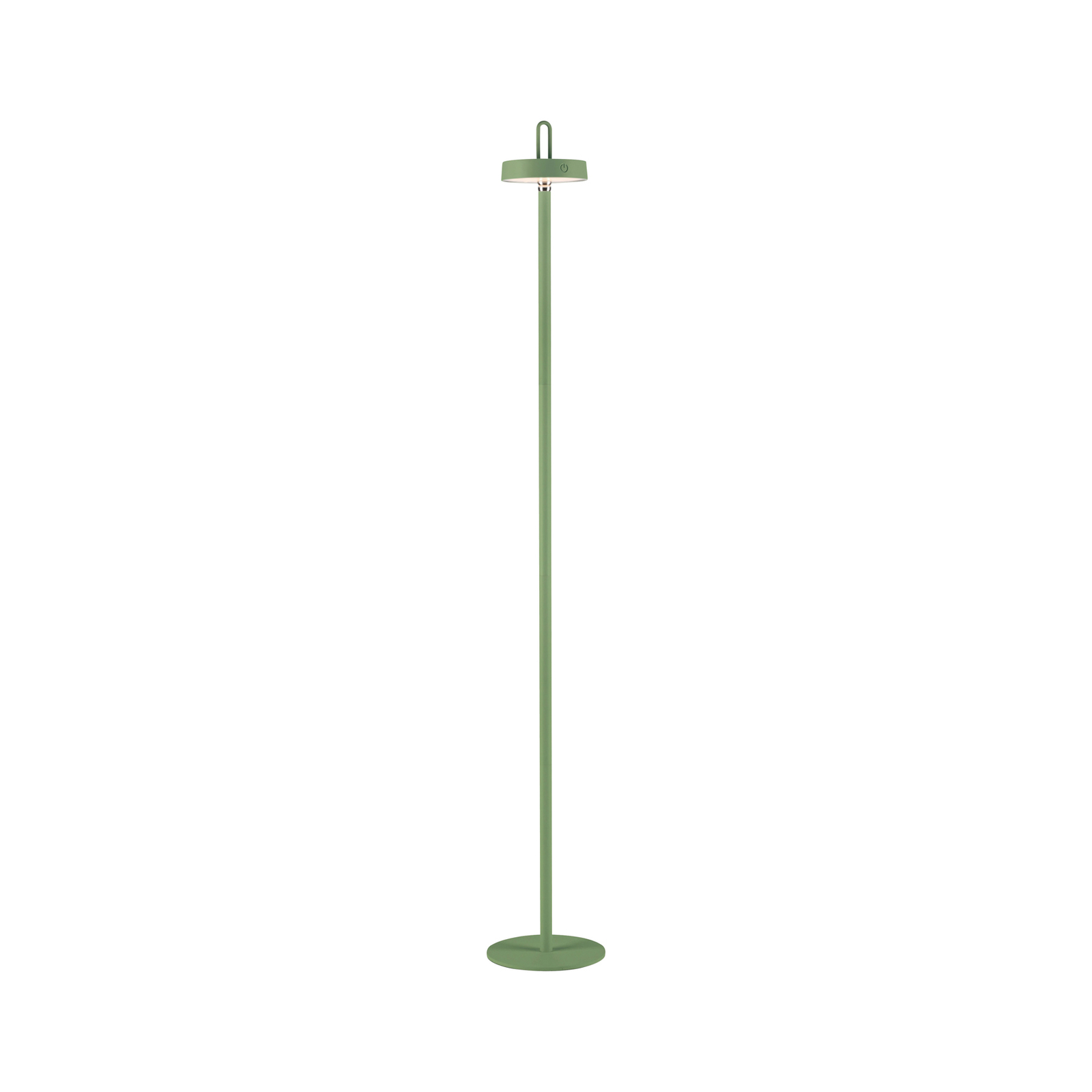 JUST LIGHT. Amag LED floor lamp with rechargeable battery, green, iron,