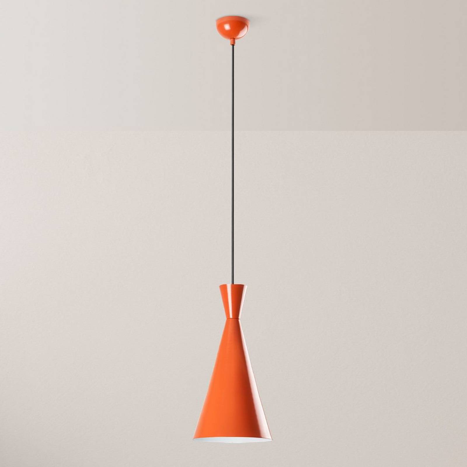 Hängeleuchte Tom, orange, Metall, Ø 19 cm, E27 günstig online kaufen