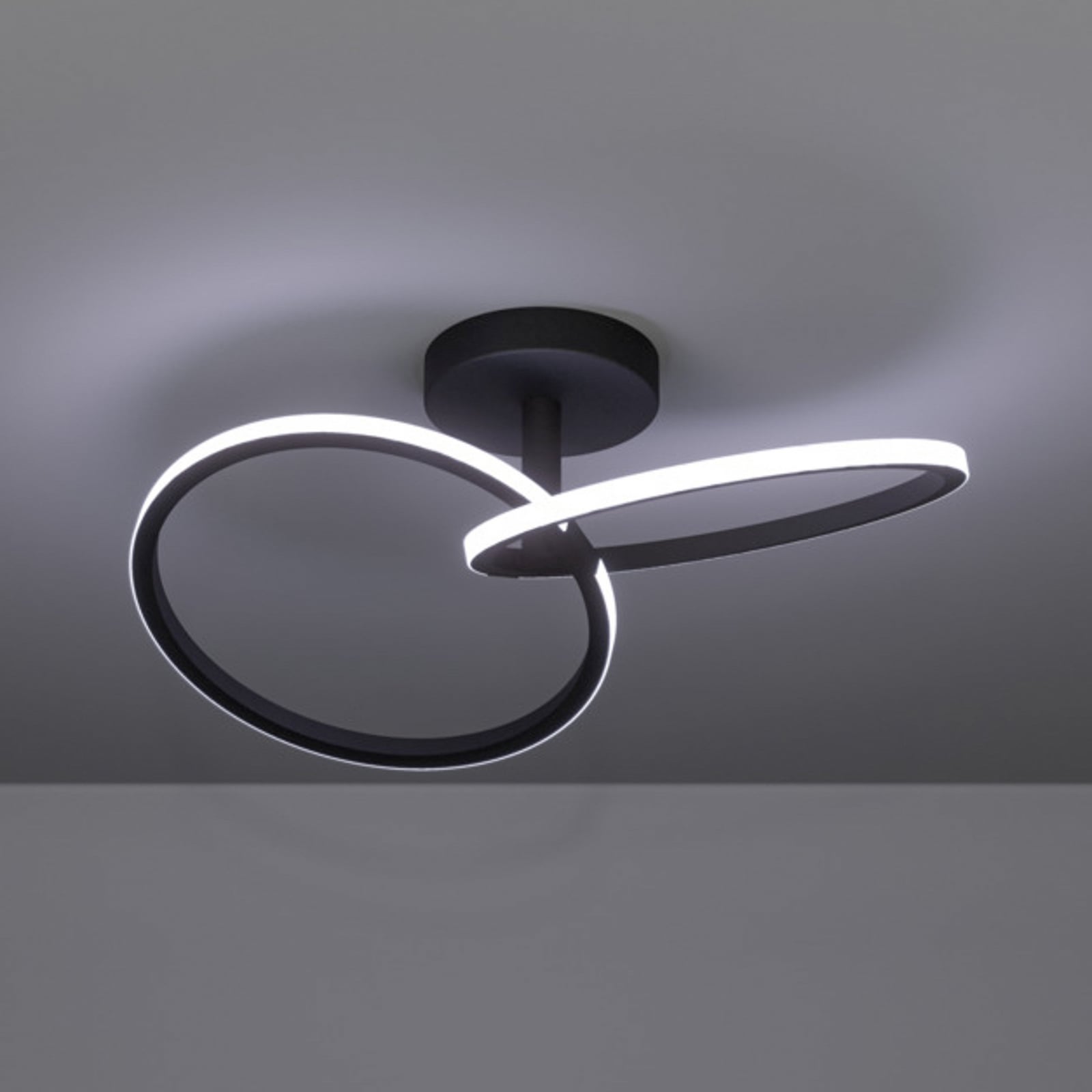 Plafonnier LED EGLO CONGIUNTI, noir, 47 x 28 cm, CCT Plafonnier LED EGLO CONGIUNTI, noir, 47 x 28 cm, CCT