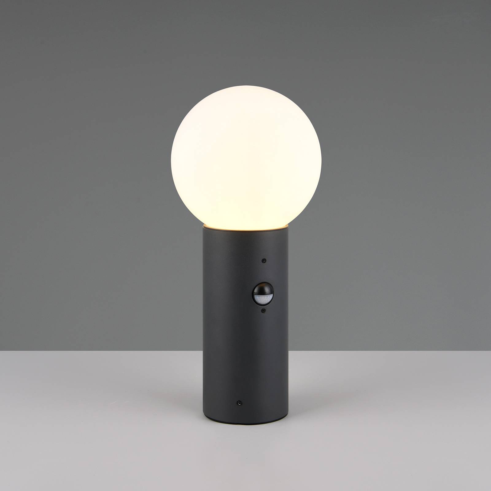 Trio Lighting Lampe pour socle Mures, anthracite, hauteur 40 cm, métal, capteur