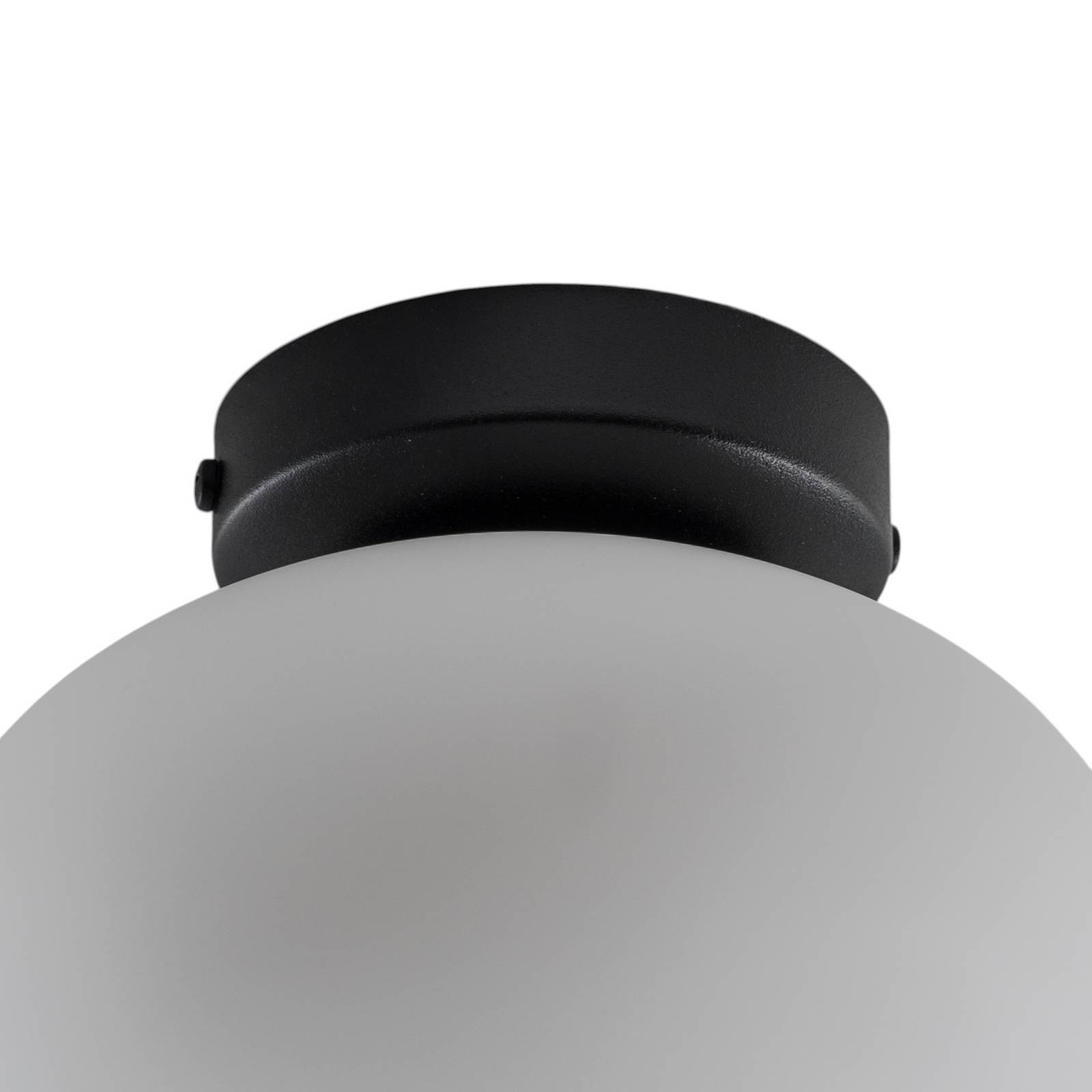 Deckenlampe Ufo, schwarz/weiß, Ø 18 cm, Glas, G9 günstig online kaufen