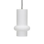 Żyrandol Pilule Down, biała matowa, Ø 15 cm, szkło