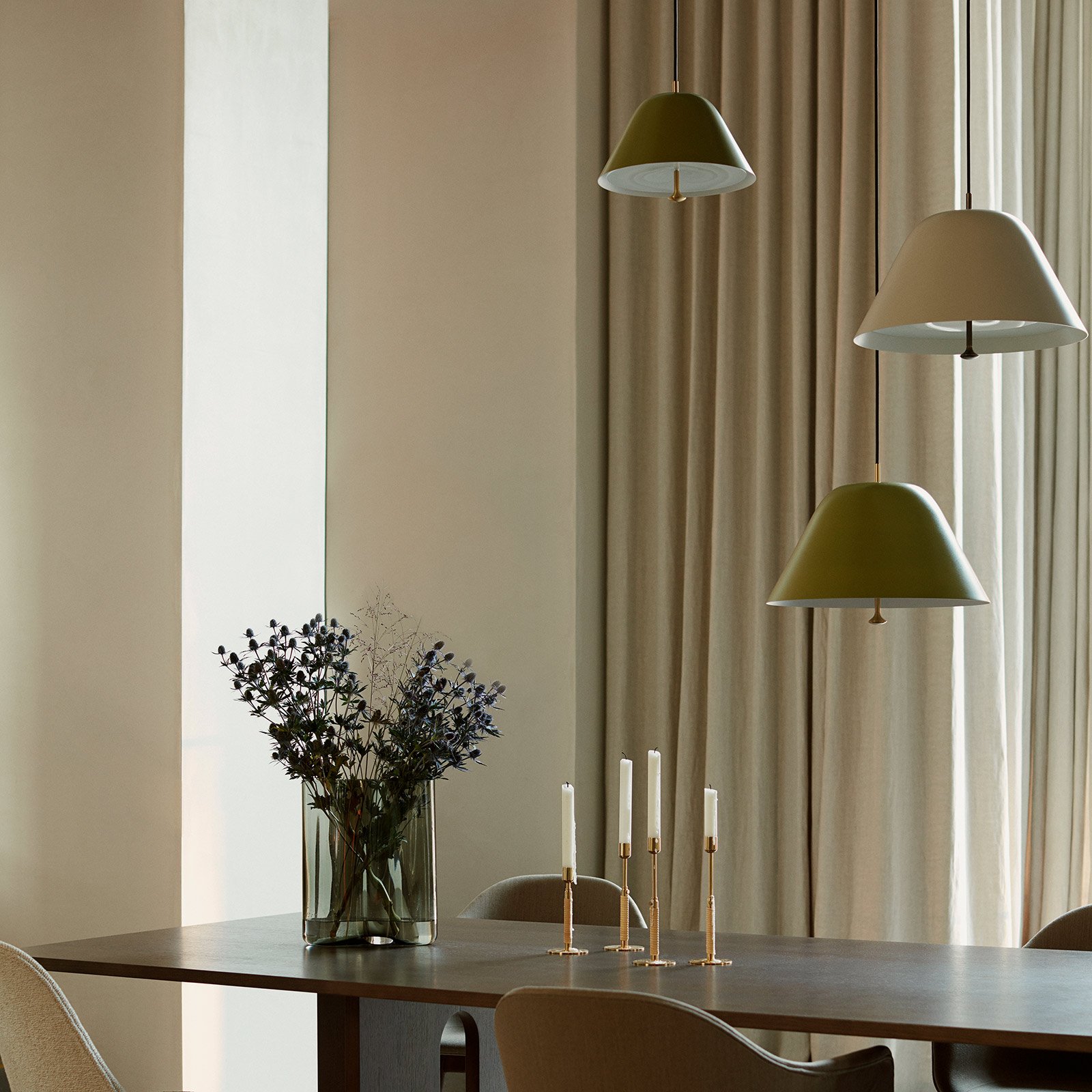 Levitate Hanglamp 40 Sage Green Brass - Audo Copenhagen