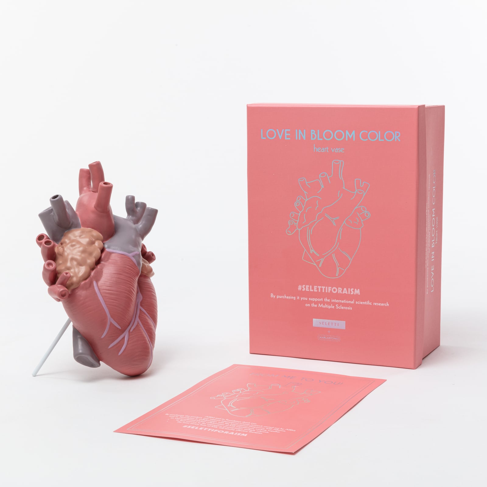 Love In Bloom Color Porcelain Heart Vaza - Seletti