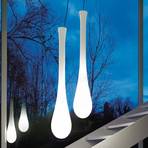 Lacrima hanging light, glass, Ø 25 cm, white