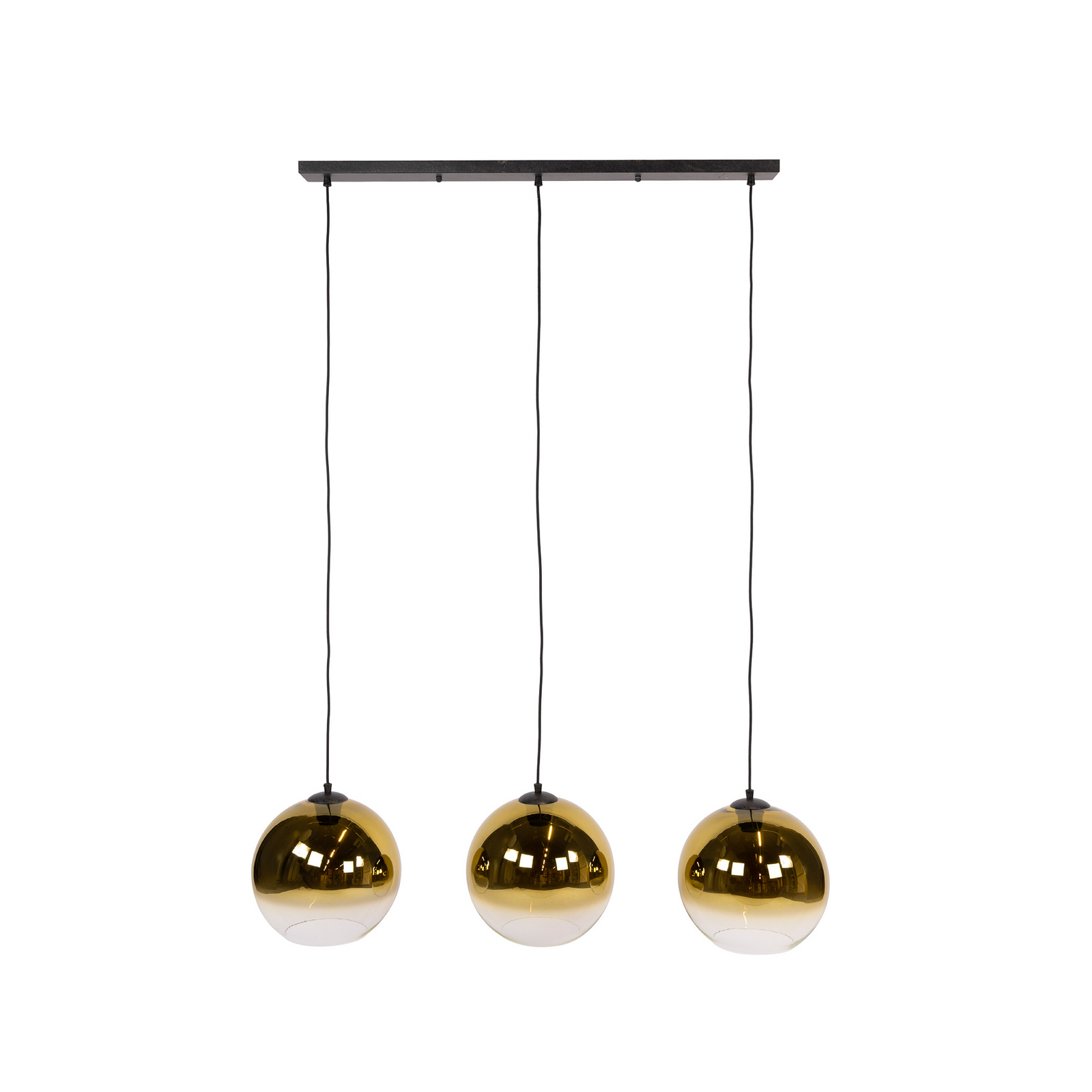 Pendelleuchte Bubble, gold, Glas, 3-flammig, 115 cm, E27 Pendelleuchte Bubble, gold, Glas, 3-flammig, 115 cm, E27