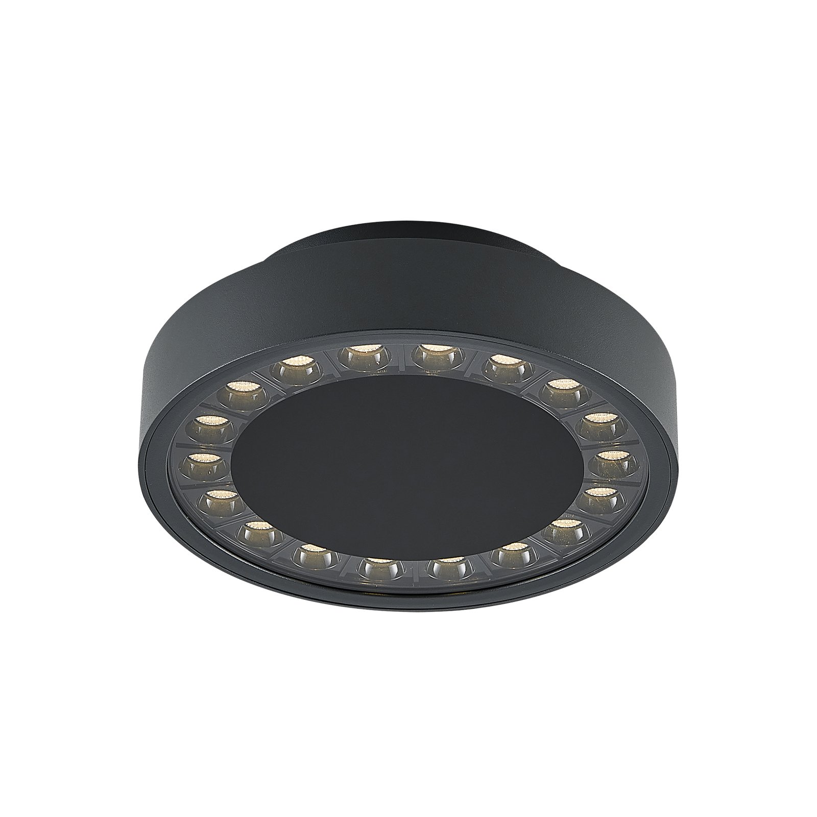 Molto Luce plafonnier d'extérieur LED Nona, Ø 18,2 cm, anthracite