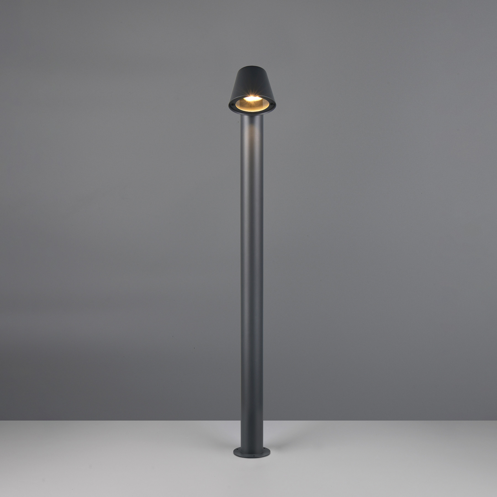 Bornes lumineuses Beni, noir mat, hauteur 100 cm, métal