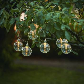 Cadena de luces LED solar Chania, 8 luces