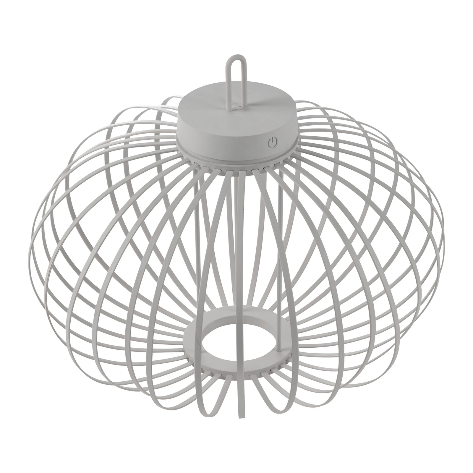 JUST LIGHT. LED-Akku-Tischleuchte Akuba, weiß, 37 cm, Bambus