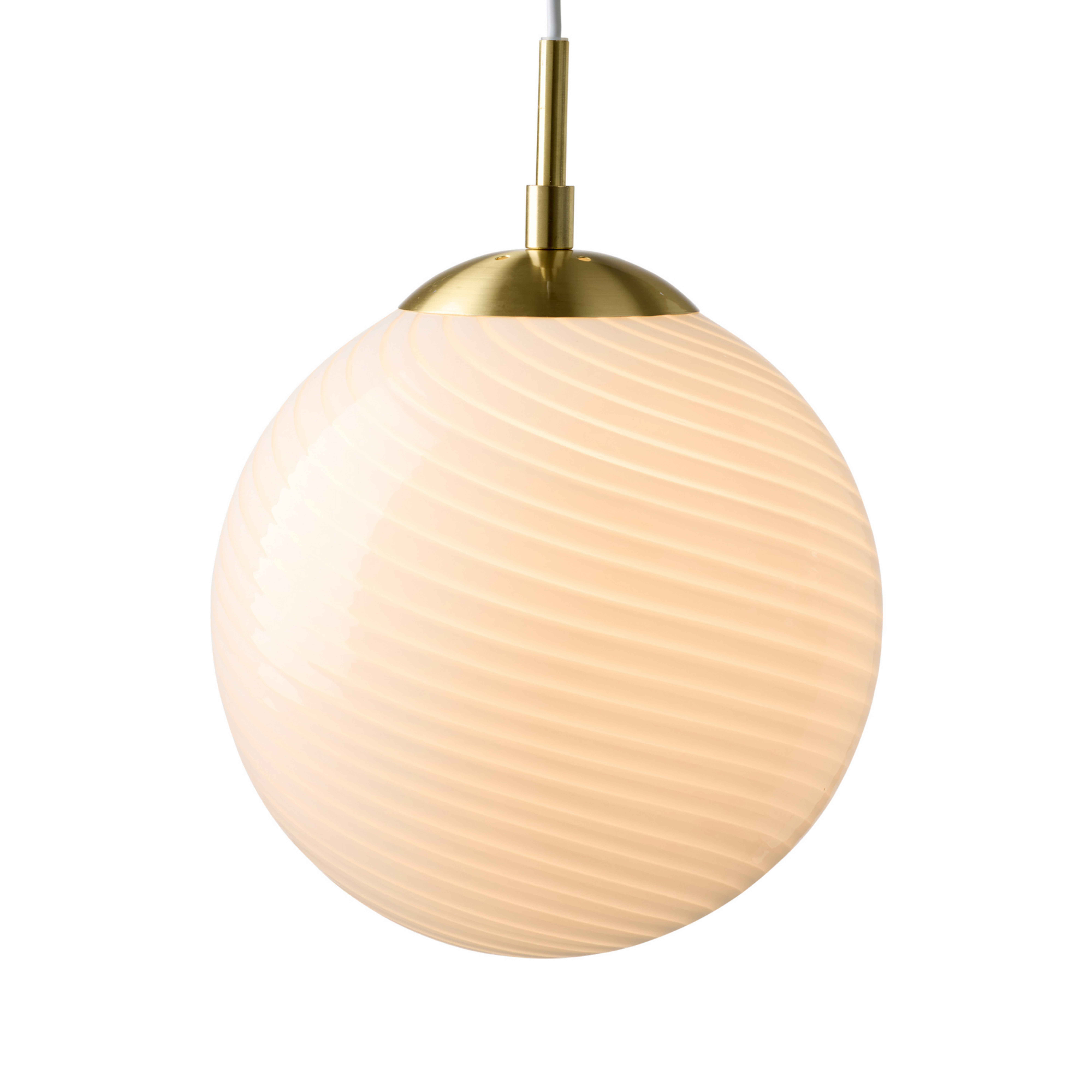 Suspension CANDY BALL, opale/laiton vieilli, Ø 25 cm - Halo Design