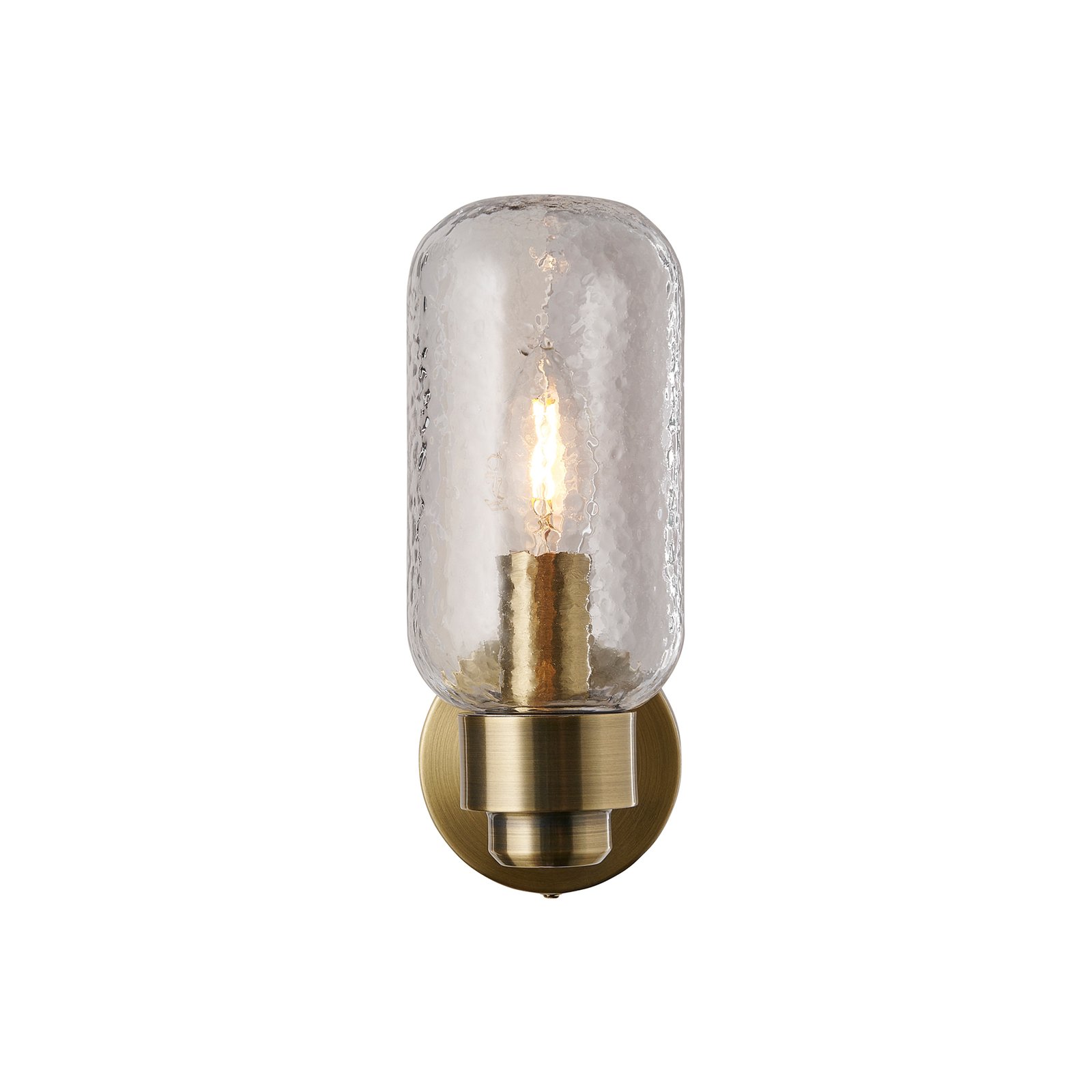 Tutan Aplică de perete, metal, sticlă, E14, IP44, culoare alamă - Nordlux