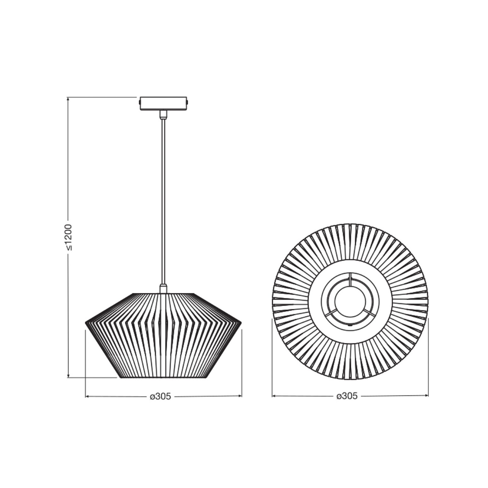 Lampada a sospensione OSRAM Decor Striscia Ø 30,5 cm, beige, tessuto, E27
