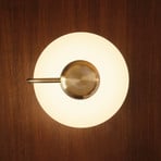 kdln LED-seinävalaisin TRATTO, messinki, Ø 27 cm, metalli/lasi