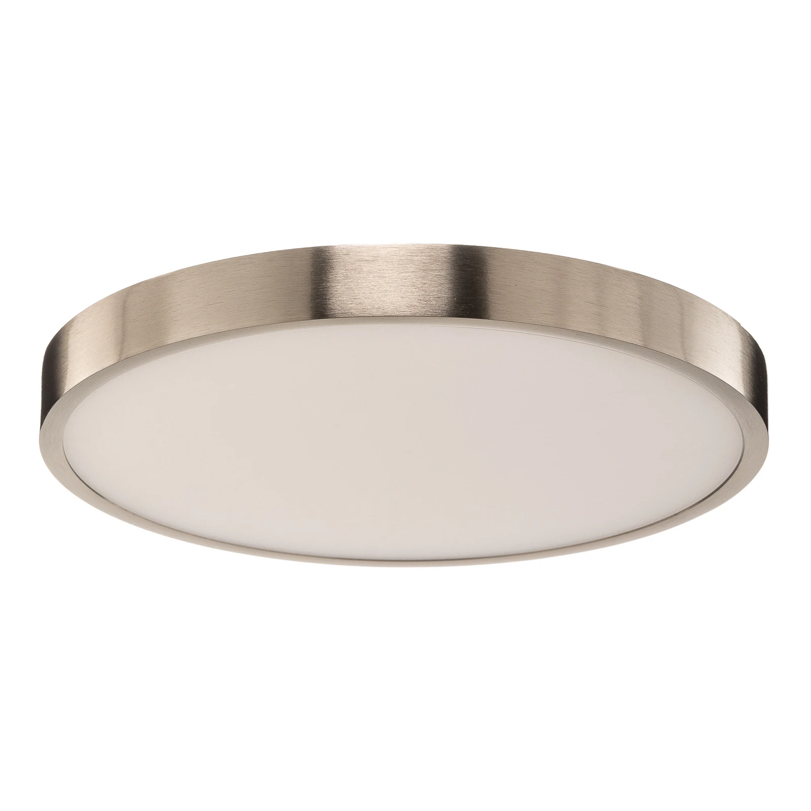 Plafonnier LED Bully, nickel mat, Ø 24 cm
