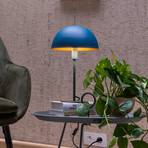 Stalowa lampa stołowa Siemon, Ø 25 cm, niebieska