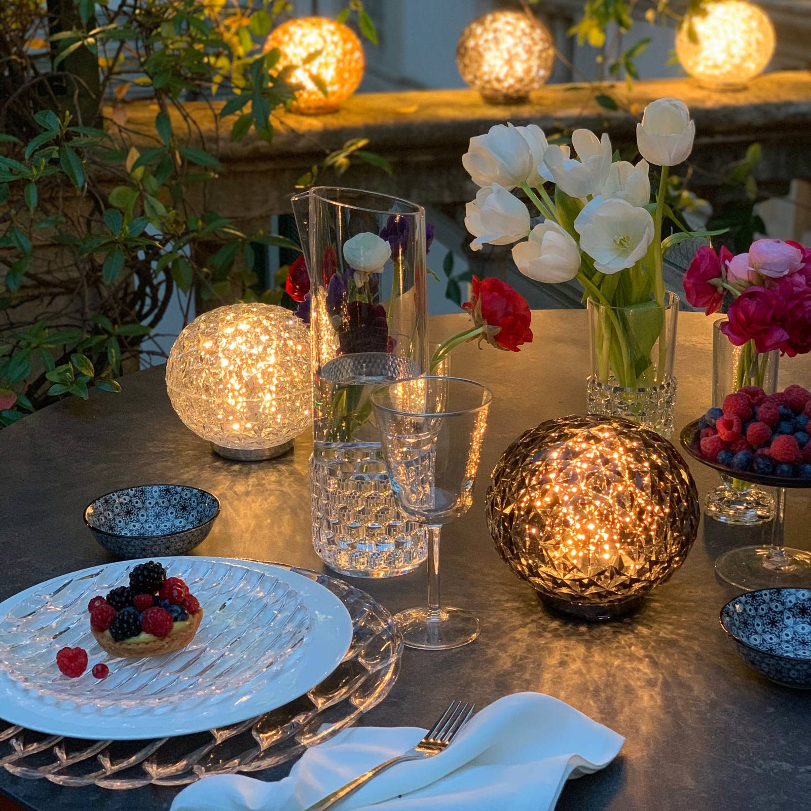 Kartell Mini Planet lampa stołowa żółta