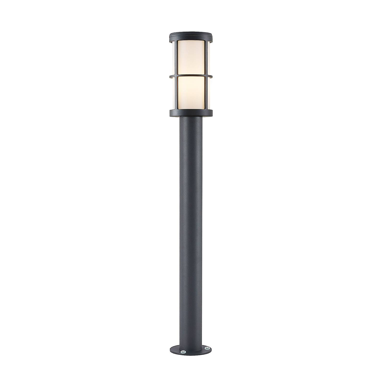 Lucande Kelini path light, 90 cm, dark grey, die-cast aluminium, plastic, E27, 18 W, H: 90 cm