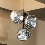 Tom Dixon LED-Hängelampe Melt Chandelier Mini, silberfarben