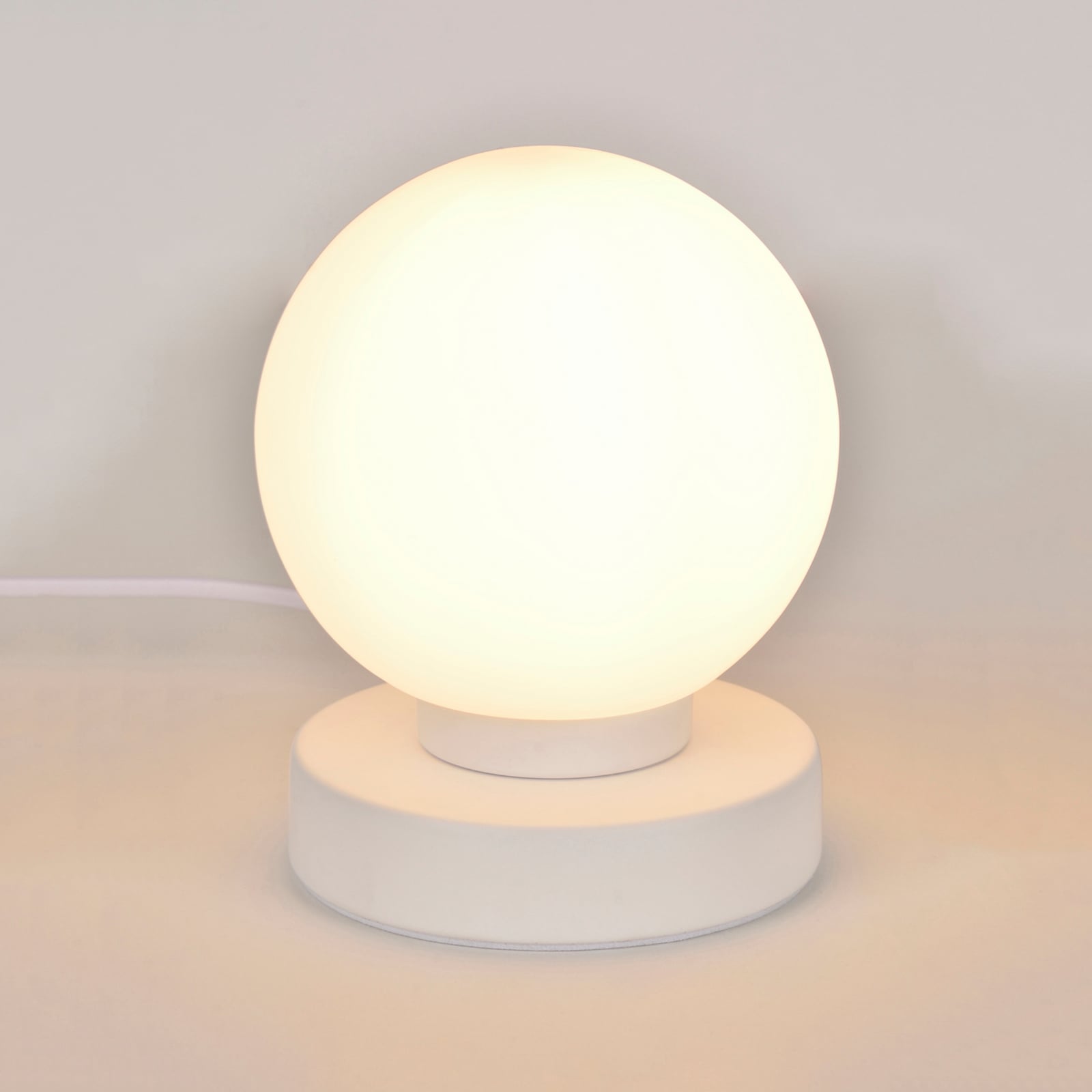 Lampada da tavolo Seventy, bianco opaco, altezza 15 cm - COREP SAS