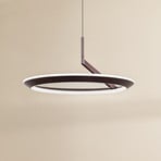 Lucande LED-Hängeleuchte Eldra, kaffeebraun, Ø 55 cm, CCT